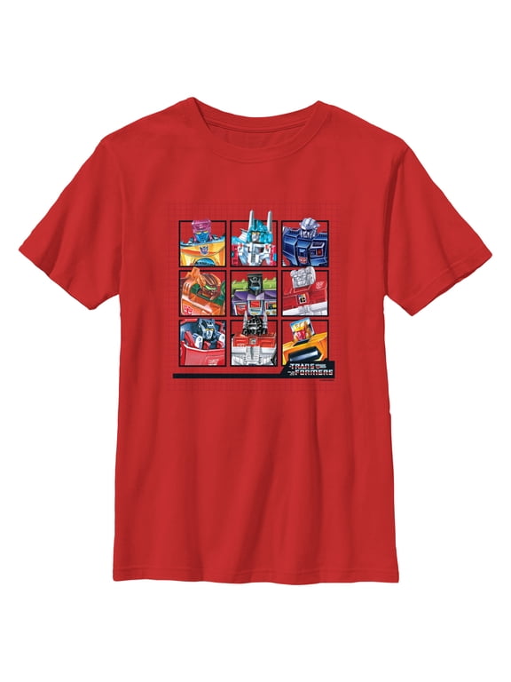 Boy's Transformers Autobots 9 Square Layout Graphic T-Shirt
