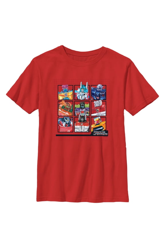 Boy's Transformers Autobots 9 Square Layout Graphic T-Shirt