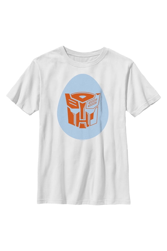 Boy's Transformers Autobots Egg Logo  Graphic Tee White Large