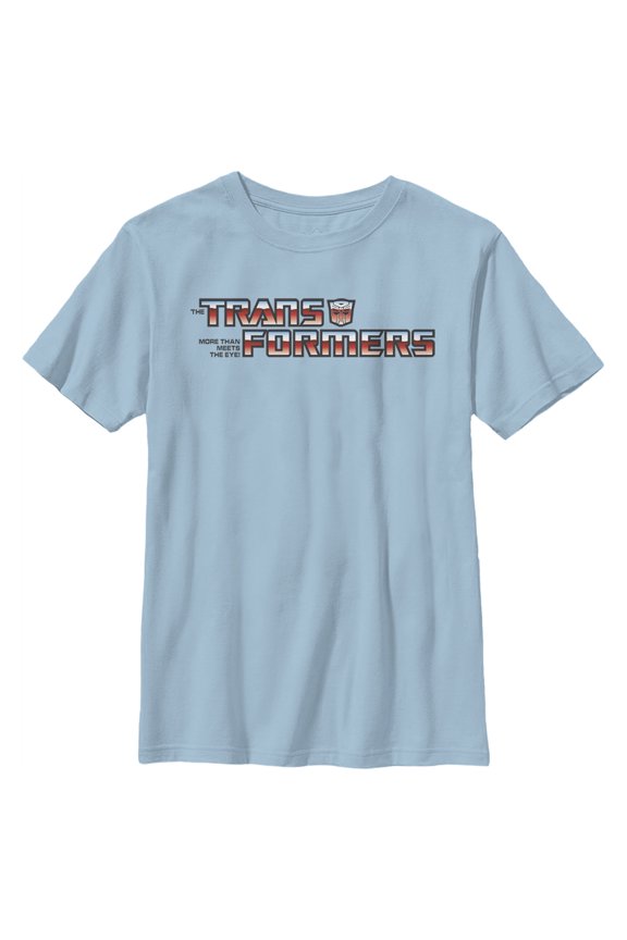 Boy's Transformers Autobots Logo Graphic Tee Light Blue Small