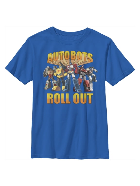 Boy's Transformers Autobots Ready to Roll Out Graphic Tee Royal Blue Large