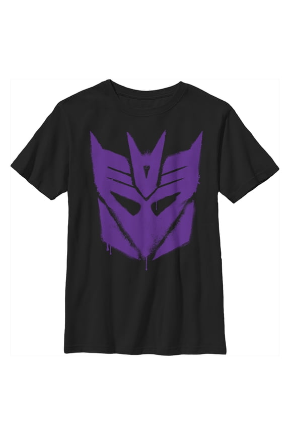 Boy's Transformers Decepticon Graffiti Logo  Graphic Tee Black X Large