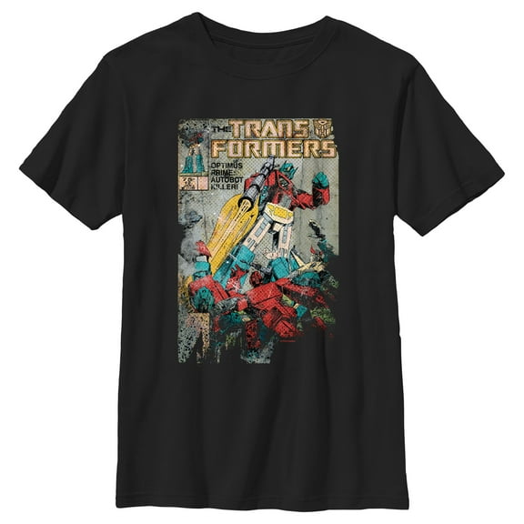 Boy's Transformers Distressed Optimus Prime Autobot Killer  Graphic T-Shirt