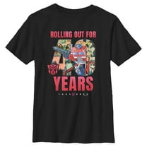 Boy's Transformers Distressed Rolling Out For 40 Years Graphic T-Shirt