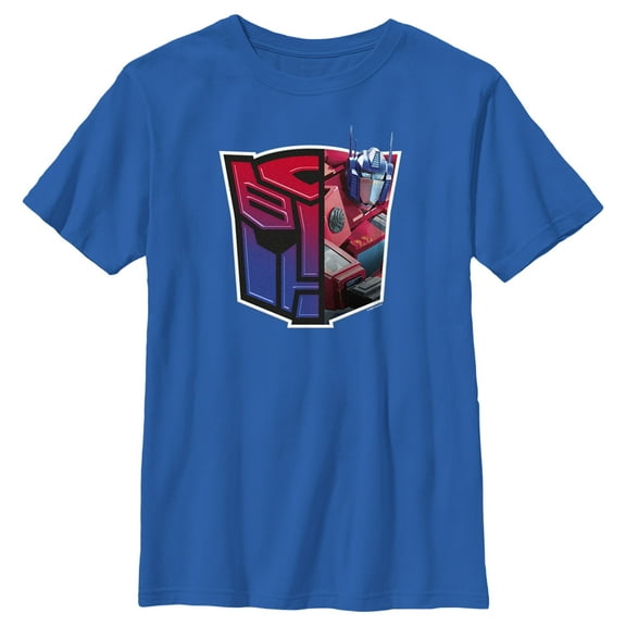 Boy's Transformers: EarthSpark Optimus Prime Autobots Logo Graphic Tee Royal Blue Small