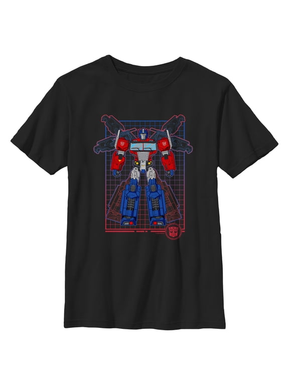Boy's Transformers Optimus Prime Grid Graphic T-Shirt