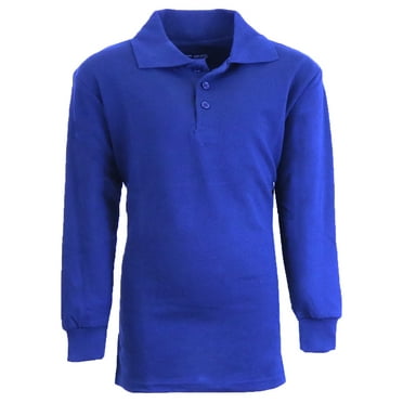 Boy's Uniform Long Sleeve Polo Shirts