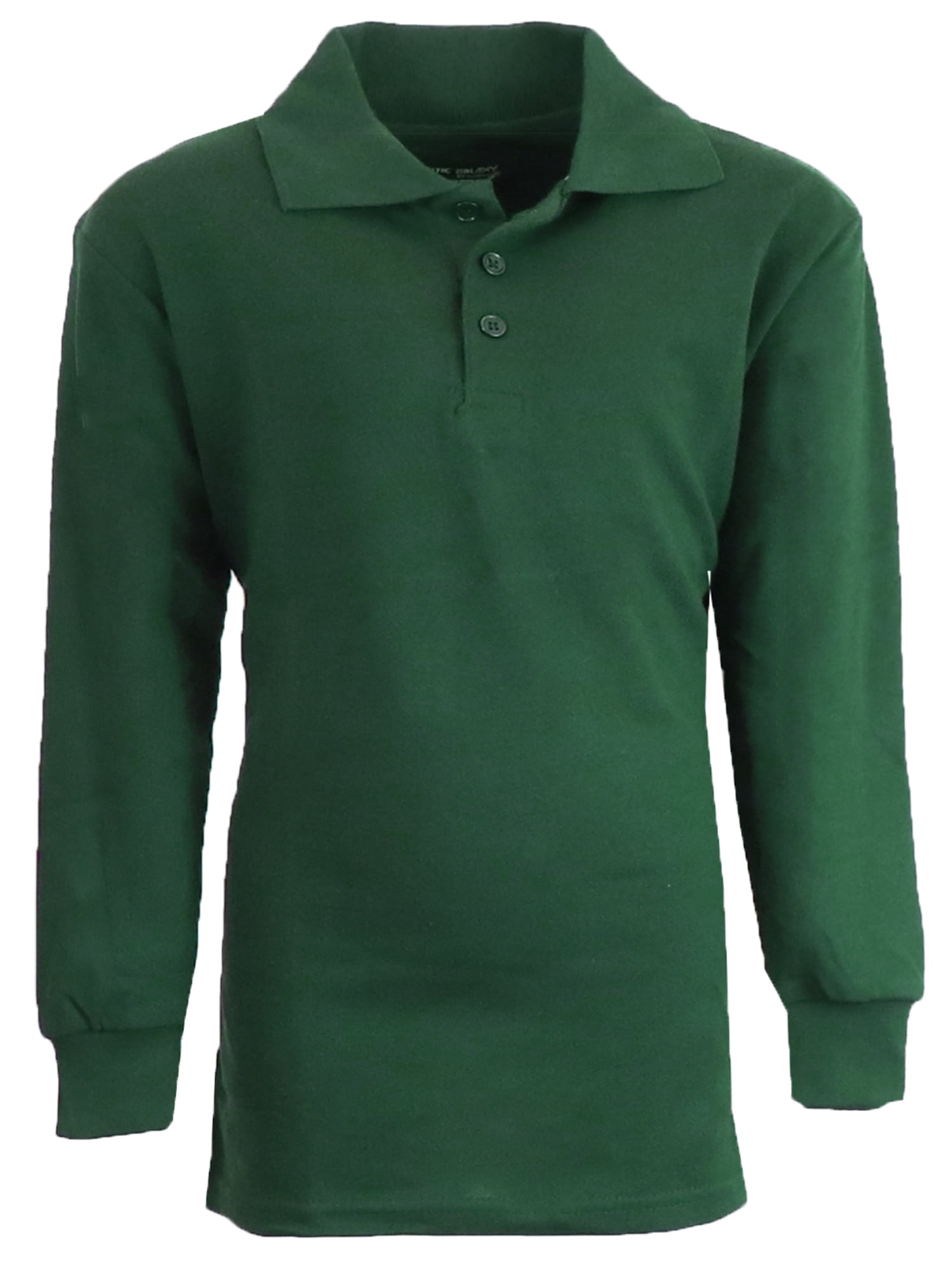 36 Pack Boy's Long Sleeve School Uniform Polo Shirt - Khaki