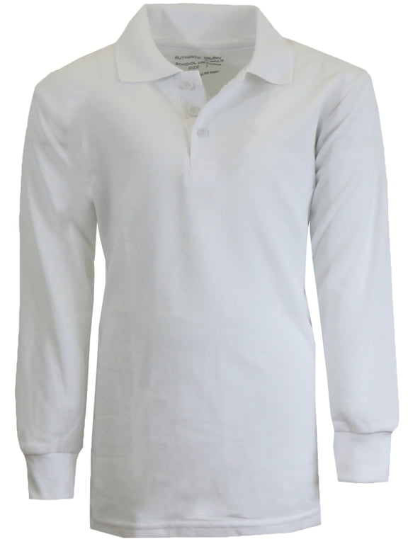 Boy's Uniform Long Sleeve Polo Shirts