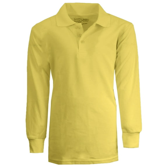 Boy's Uniform Long Sleeve Polo Shirts