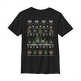 thumbnail image 1 of Boy's Universal Monsters Ugly Christmas Style  Graphic Tee Black X Small, 1 of 4
