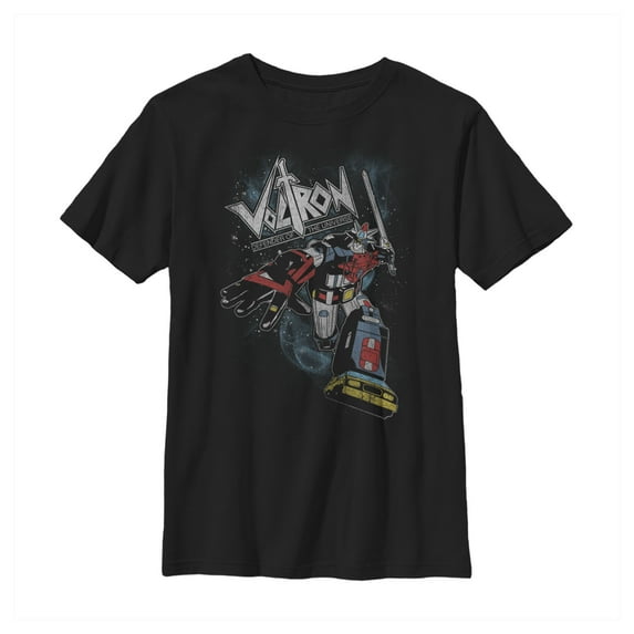 Boy's Voltron: Defender of the Universe Big Hand Sword Swipe Graphic Tee Black Small