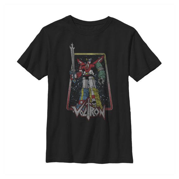 Boy's Voltron: Defender of the Universe Constellation Trapezoid Frame Graphic Tee Black X Small