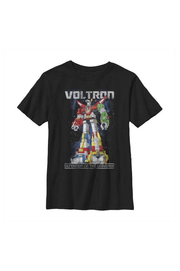 Boy's Voltron: Defender of the Universe Defender Stance Graphic Tee Black Medium