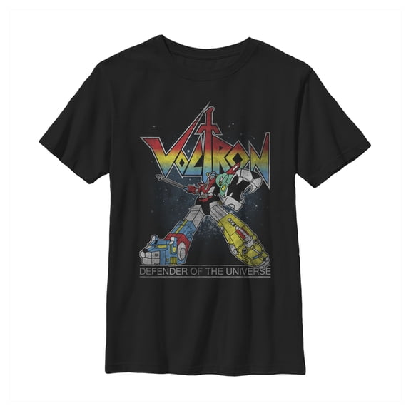 Boy's Voltron: Defender of the Universe Space Walk Graphic Tee Black Medium