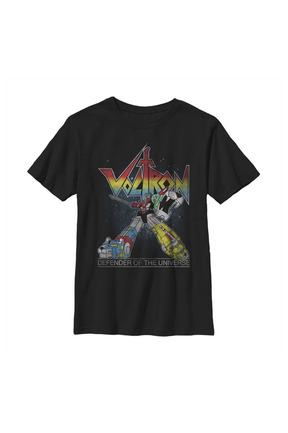 Boy's Voltron: Defender of the Universe Space Walk Graphic Tee Black Medium