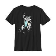 Boys Voltron Legendary Defender Half Face Poster Graphic Tee Black Large