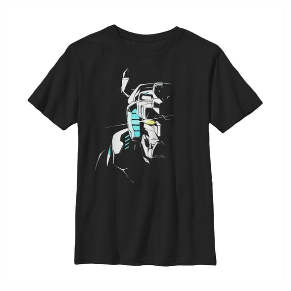 Boy's Voltron: Legendary Defender Half Face Poster  Graphic Tee Black X Large