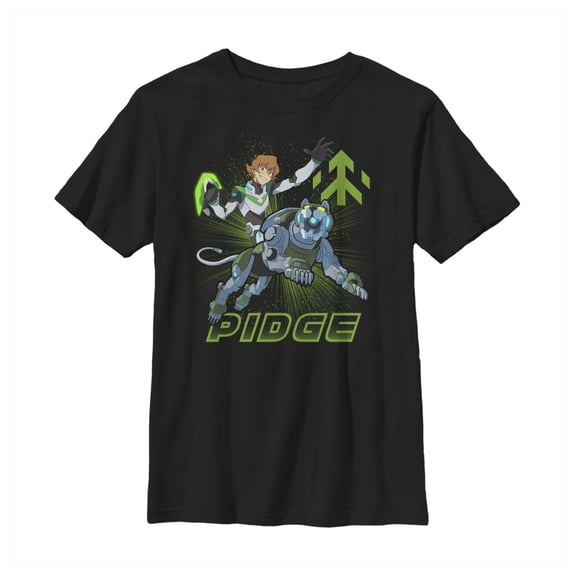 Boy's Voltron: Legendary Defender Pidge Lion Action Pose Graphic Tee Black Large