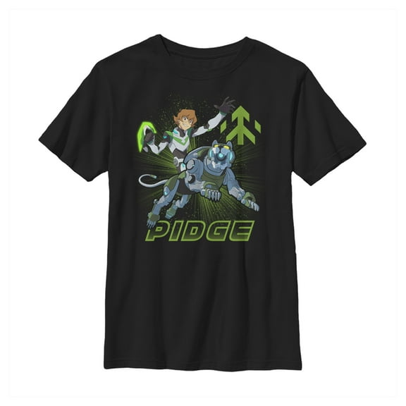 Boy's Voltron: Legendary Defender Pidge Lion Action Pose Graphic Tee Black Medium