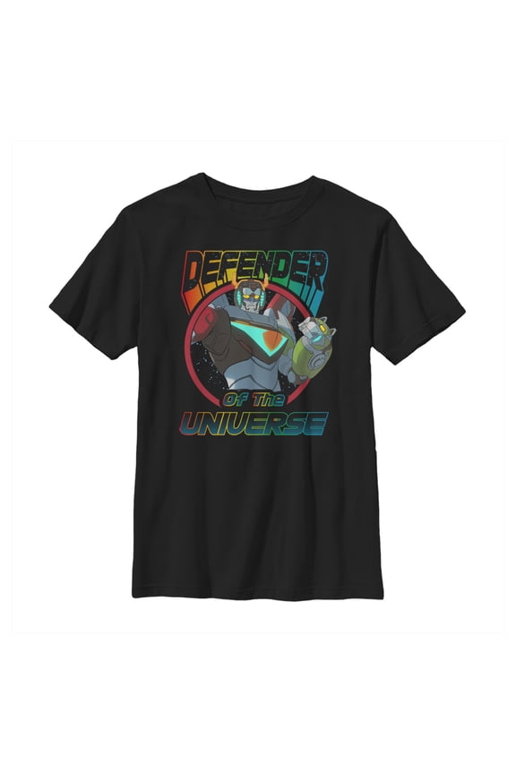 Boy's Voltron: Legendary Defender Retro Defender of the Universe Graphic Tee Black X Small