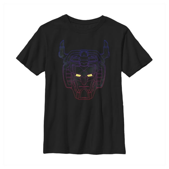 Boy's Voltron: Legendary Defender Super Robot Geometric Face  Graphic Tee Black Medium