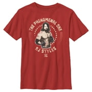 Boy's WWE AJ Styles The Phenomenal One Graphic Tee Red X Large