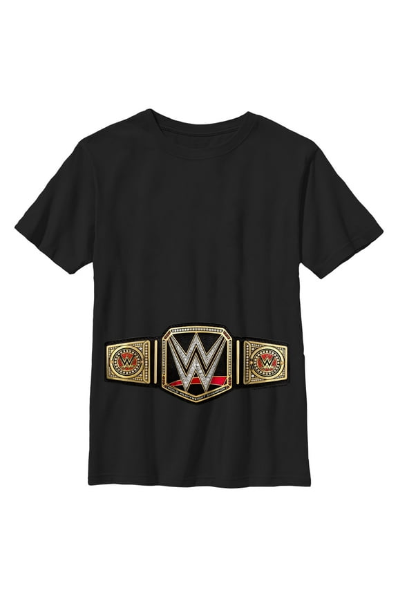 Boy's WWE Championship Belt Graphic Tee Black Small