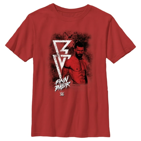 Boy's WWE Finn Balor Portrait Graphic Tee Red X Large