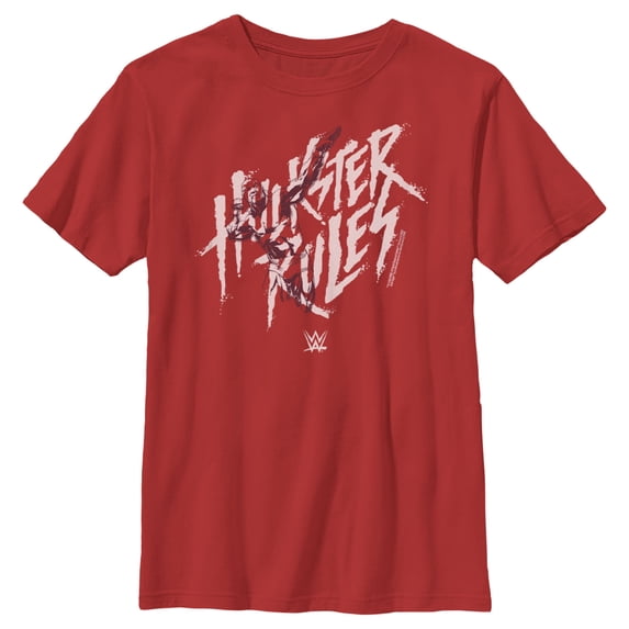 Boy's WWE Hulk Hogan Hulkster Rules Graphic Tee Red X Large