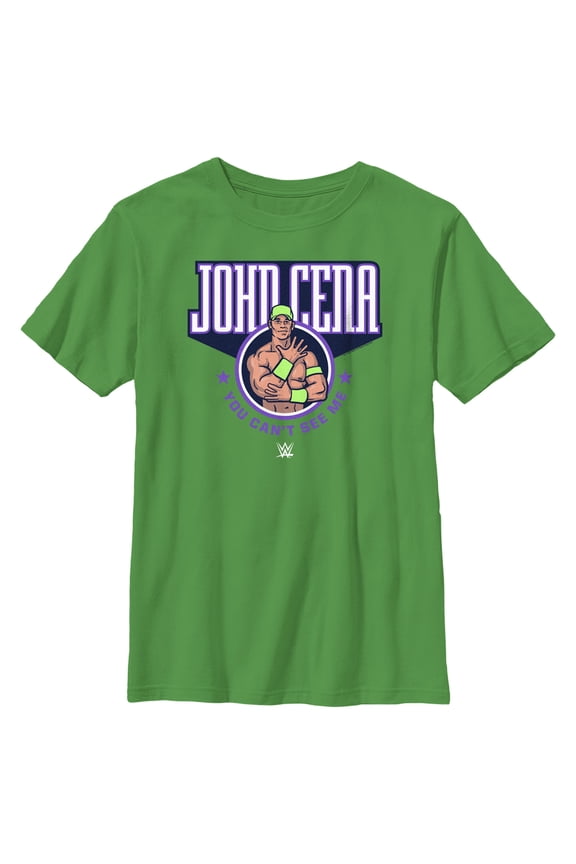 Boy's WWE John Cena You Can't See Me Graphic Tee Kelly Green Large