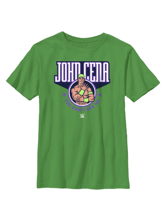 Boy's WWE John Cena You Can't See Me Graphic Tee Kelly Green Medium