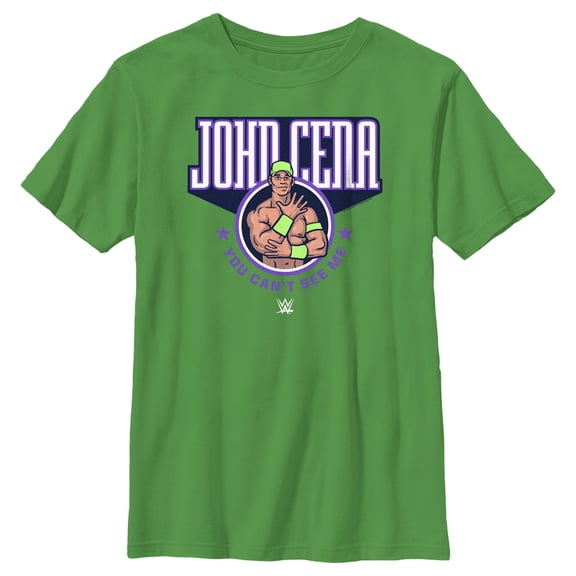 Boy's WWE John Cena You Can't See Me Graphic Tee Kelly Green Small