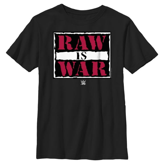 Boy's WWE Raw is War Graphic Tee Black Medium