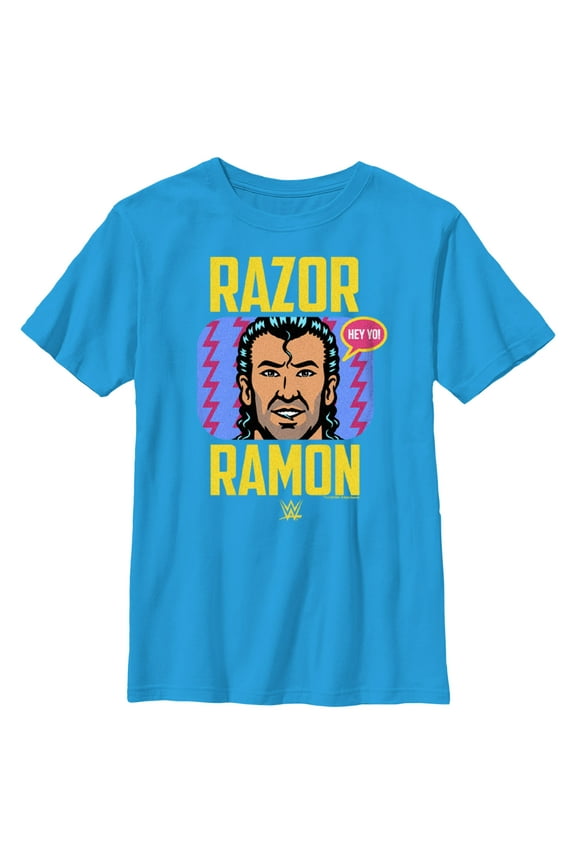 Boy's WWE Razor Ramon Comic Graphic Tee Turquoise X Large