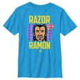 thumbnail image 1 of Boy's WWE Razor Ramon Comic Graphic Tee Turquoise X Small, 1 of 4