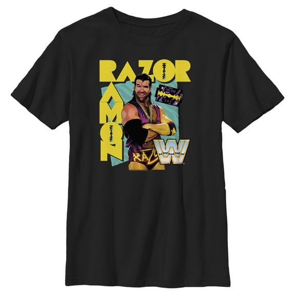 Boy's WWE Razor Ramon Graphic Tee Black X Small