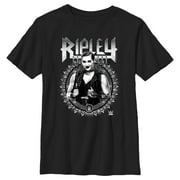 Boy's WWE Ripley Black and White Photo  Graphic Tee Black X Small