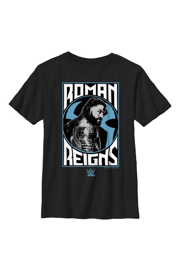 Boy's WWE Roman Reigns Poster Graphic Tee Black Medium