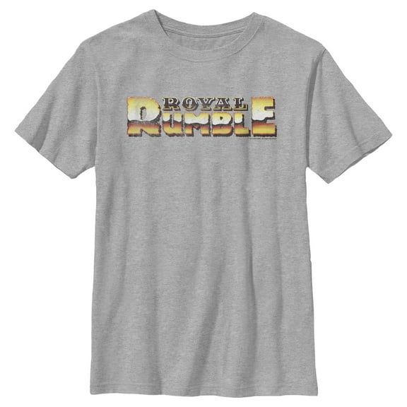 Boy's WWE Royal Rumble Logo Graphic Tee Athletic Heather Large