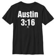 thumbnail image 1 of Boy's WWE Stone Cold Steve Austin 3:16 White Logo Graphic Tee Black Medium, 1 of 5