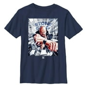 Boys WWE Stone Cold Steve Austin Poster Graphic Tee Navy Blue Large