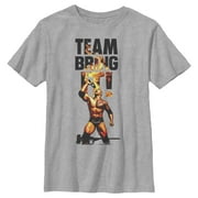 Boy's WWE The Rock Team Bring It Graphic Crop T-Shirt Athletic Heather Small