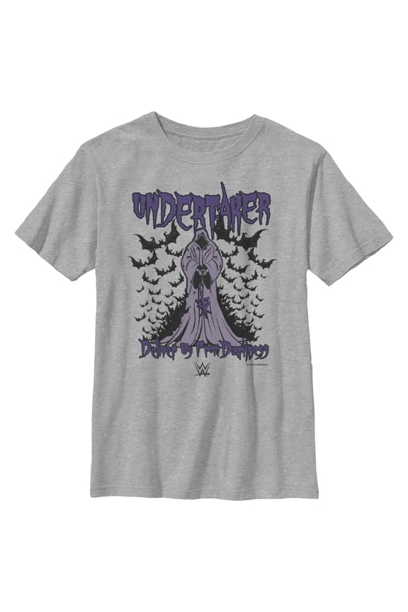 Boy's WWE Undertaker Deliver Us From Darkness Graphic Tee Athletic Heather Large