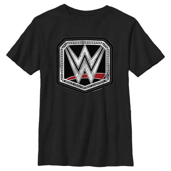 Boy's WWE World Heavyweight Champion Logo  Graphic Tee Black Medium