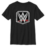 Boy's WWE World Heavyweight Champion Logo Graphic Tee Black Small