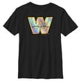 thumbnail image 1 of Boy's WWE WrestleMania Gold Shiny Logo Graphic Tee Black Large, 1 of 5