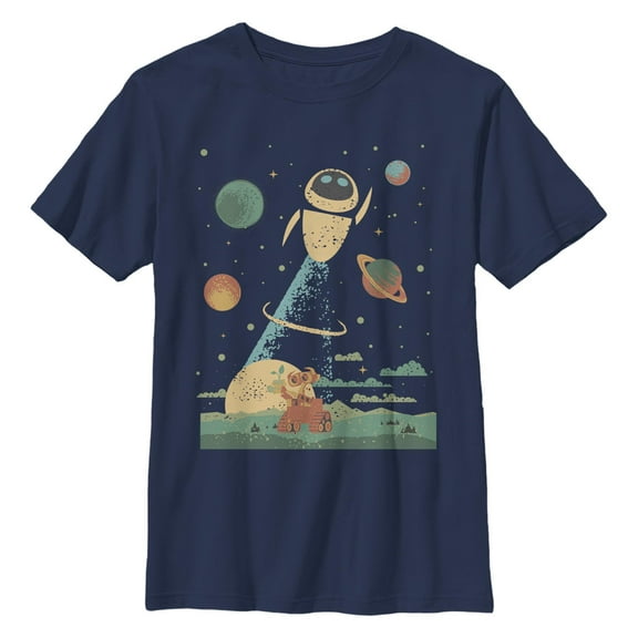 Boy's Wall-E Duo in Space  Graphic T-Shirt