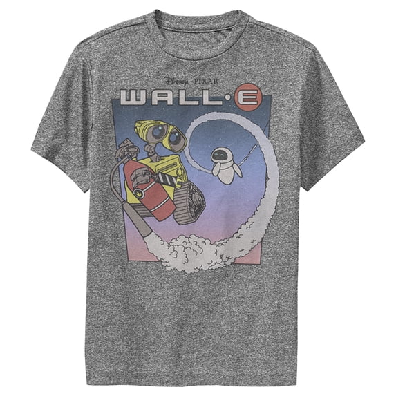 Boy's Wall-E Journey Into Space Performance Graphic Tee Charcoal Heather Small
