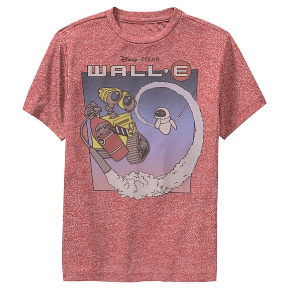 Boy's Wall-E Journey Into Space Performance Graphic Tee Red Heather Large